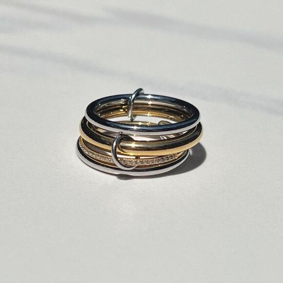 New! “Adrien” Mixed Metal 4-in-1 Ring - Picture 1 of 5